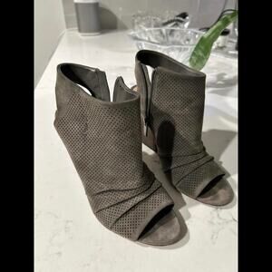 Vince Camuto Women's Kentvi Suede Leather Open Toe Booties 6